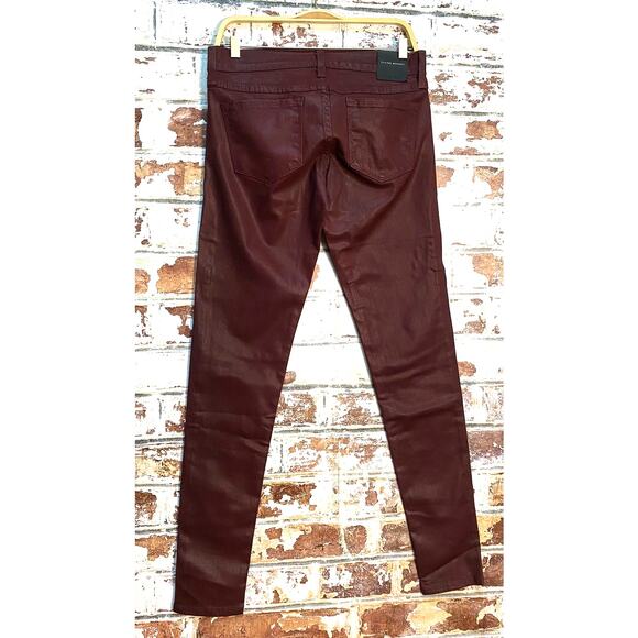 NWT Flying Monkey Platinum Maroon Wax Skinny Jeans - Picture 8 of 10